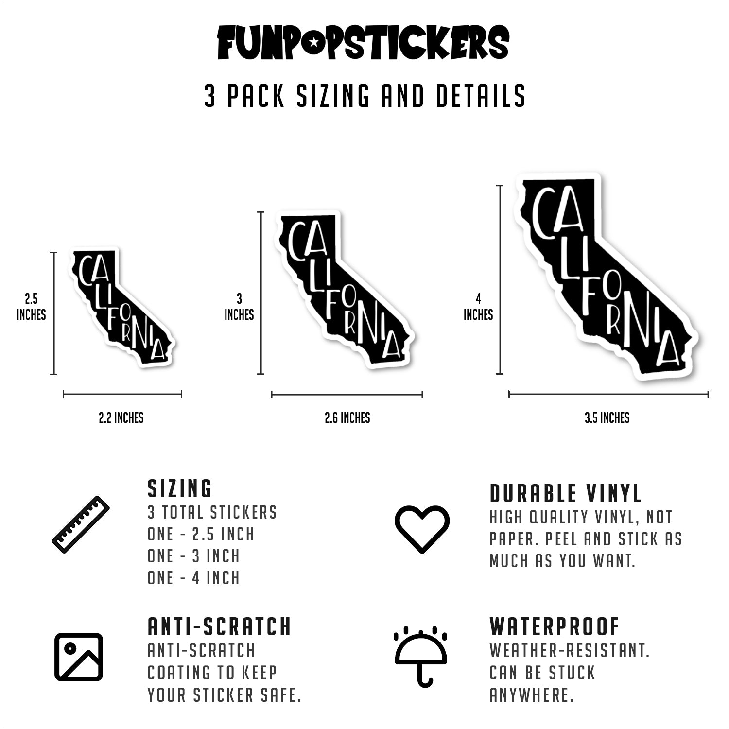 California State Outline California Vibes Vinyl Stickers