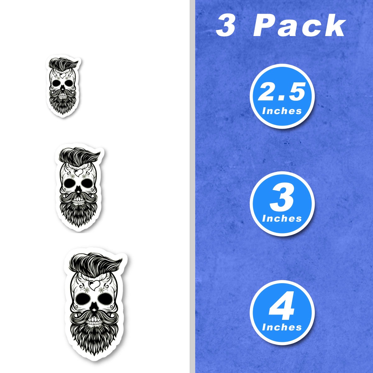 Hipster Skull Vinyl Stickers