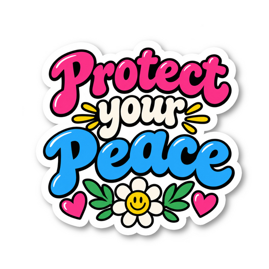 Protect Your Peace Quote Vinyl Sticker