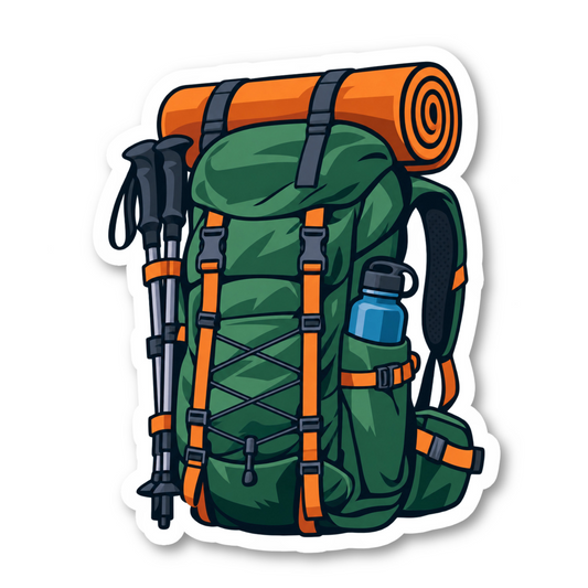 Hiking Stickers Vinyl Sticker