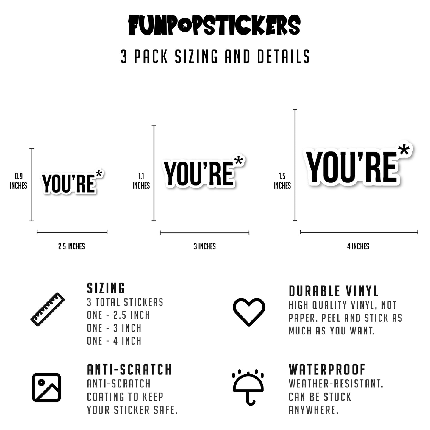 You're Spelling Mistake Vinyl Stickers