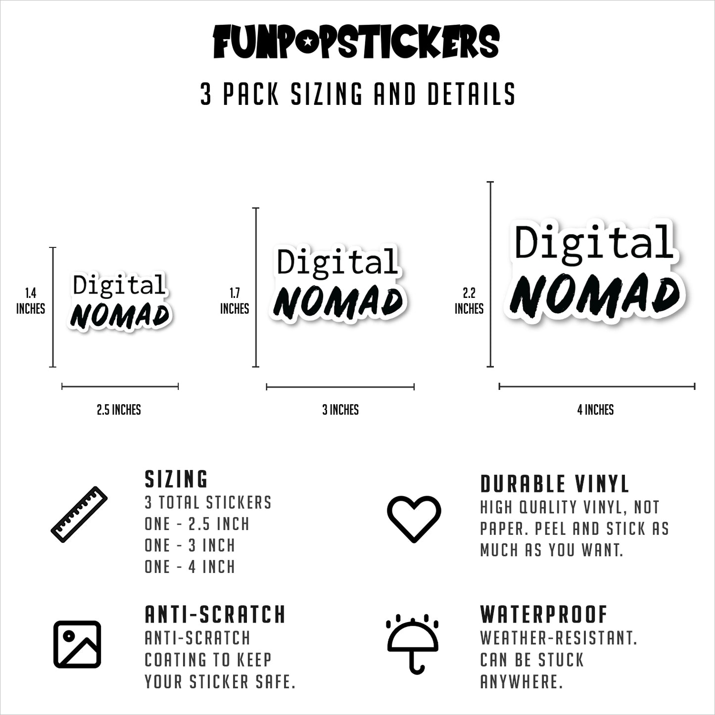 Digital Nomad Vinyl Stickers