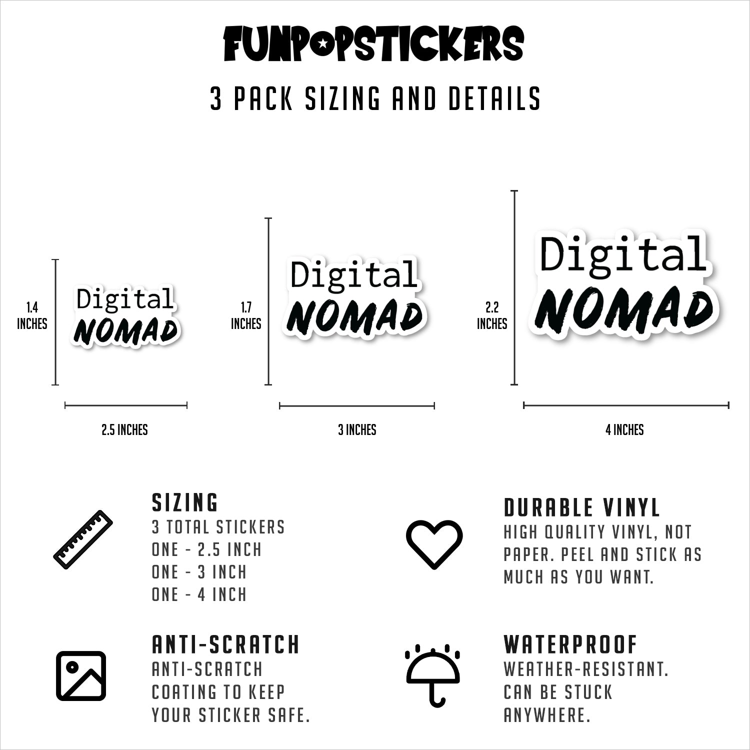 Digital Nomad Vinyl Stickers