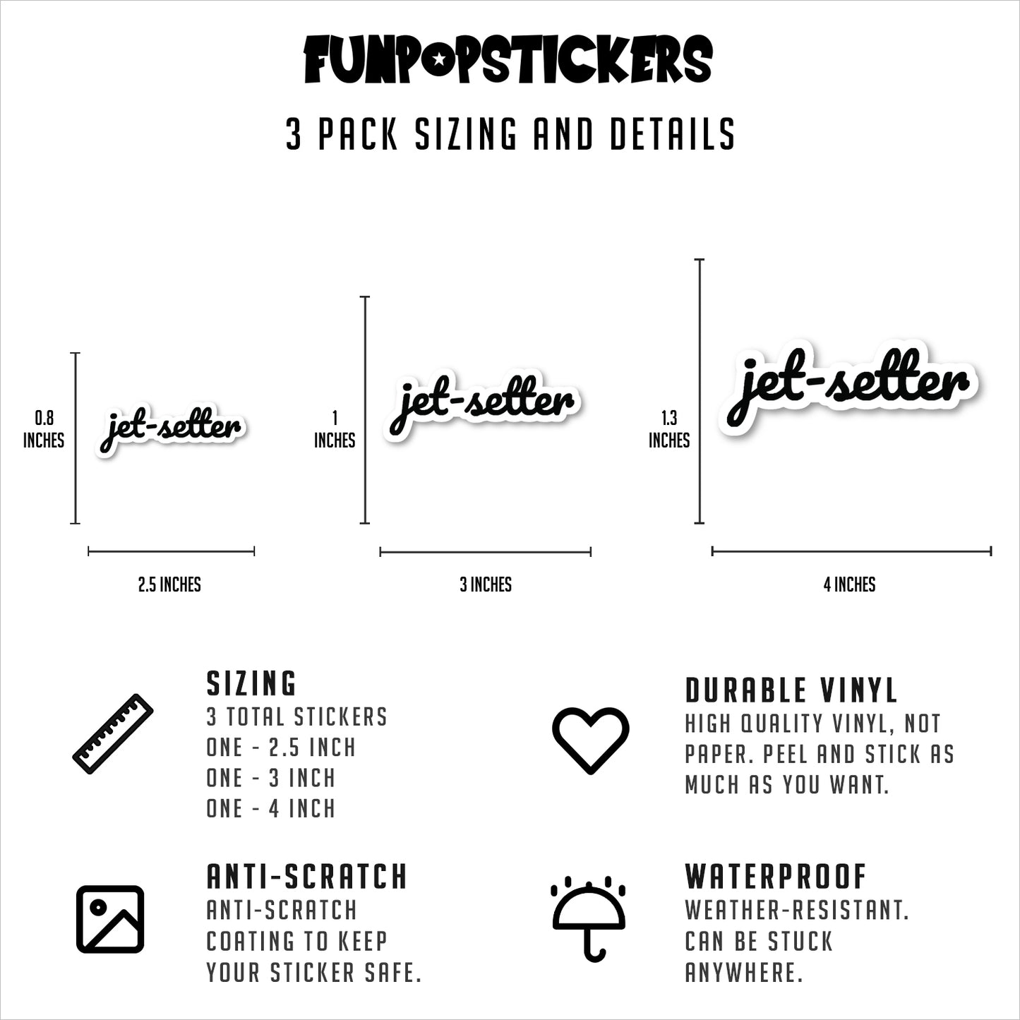 Jet Setter Vinyl Stickers