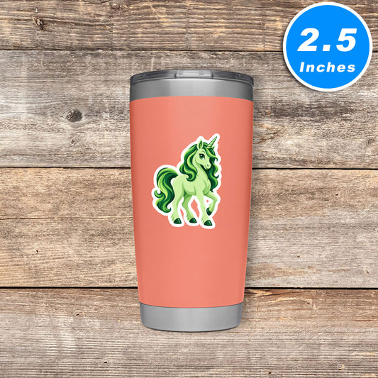 Green Unicorn Stickers Vinyl Stickers