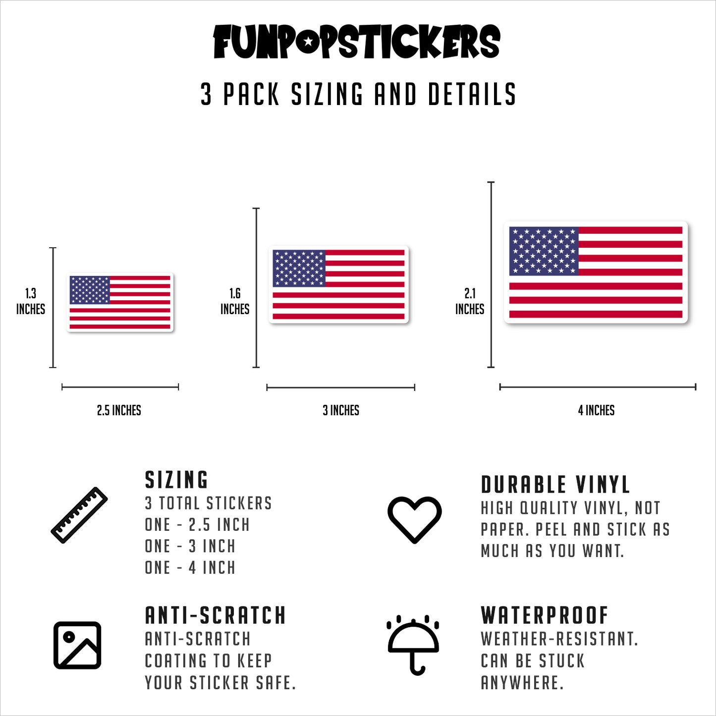 United States Of America American Usa Vinyl Stickers