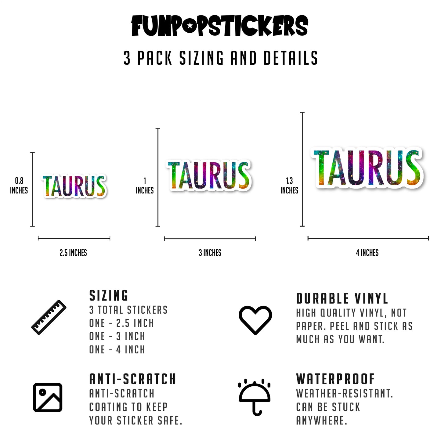 Taurus Astrology Sign Vinyl Stickers