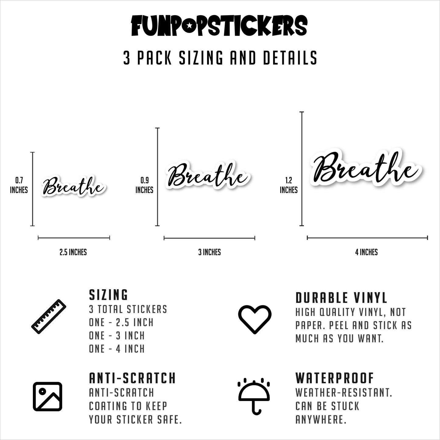Breathe Vinyl Stickers