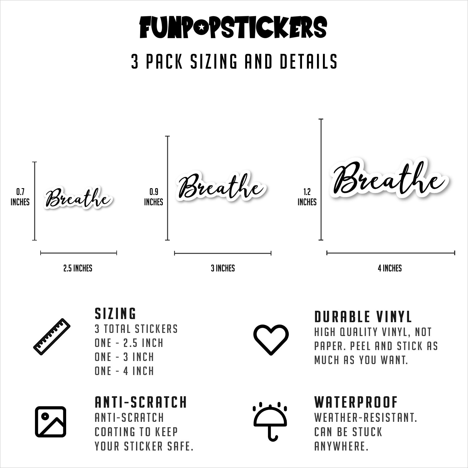 Breathe Vinyl Stickers