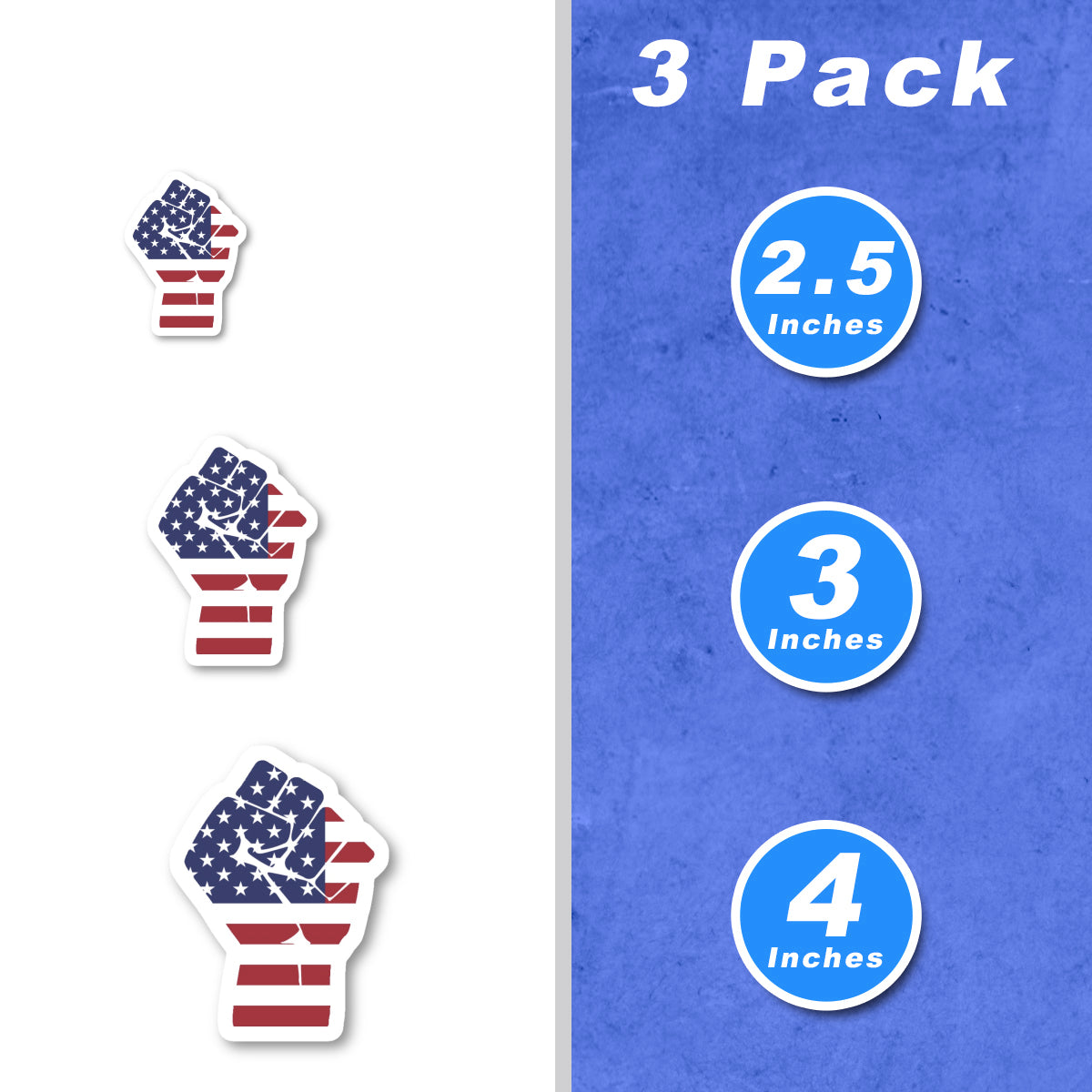 USA Pride Fist Vinyl Stickers