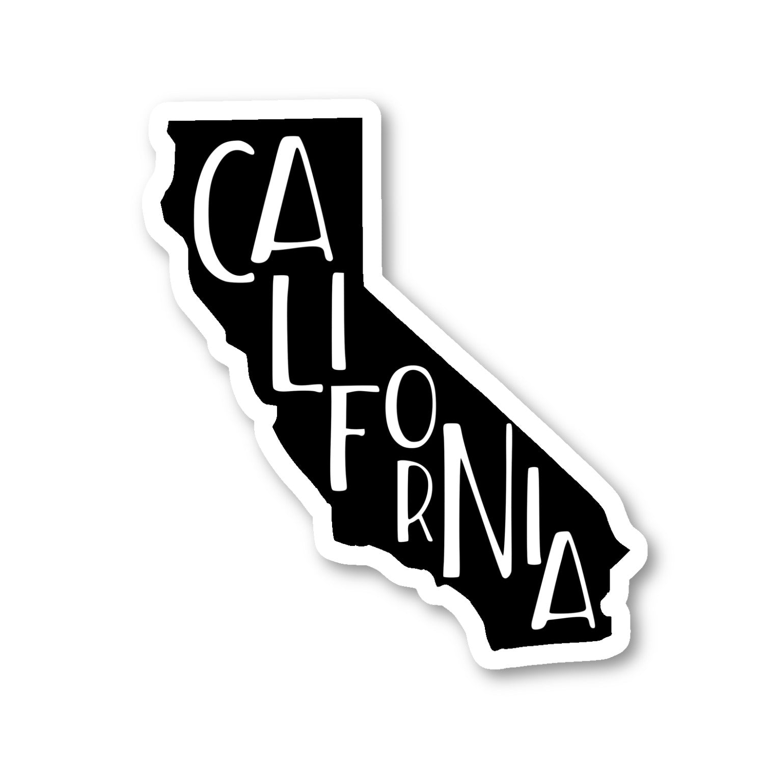 California State Outline California Vibes Vinyl Sticker