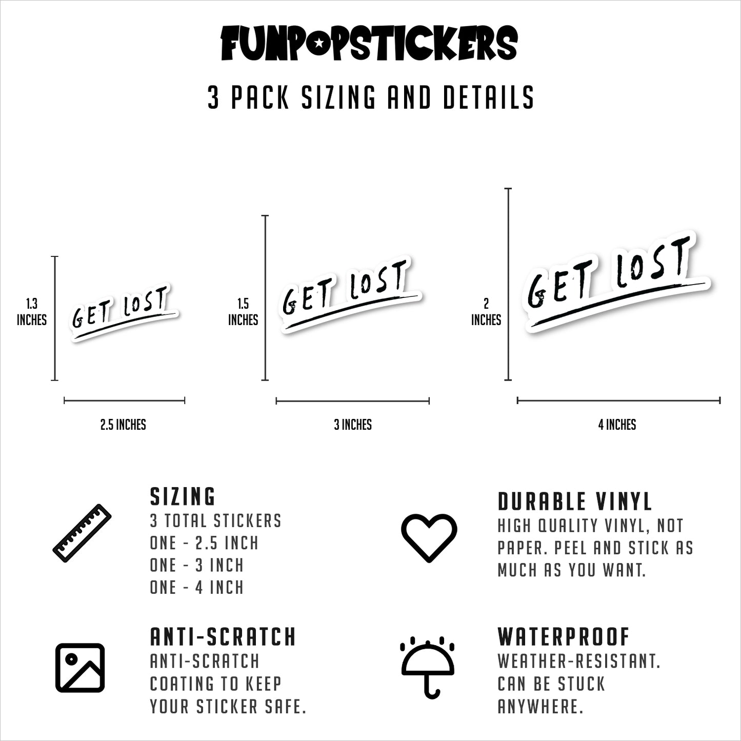 Get Lost Vinyl Stickers