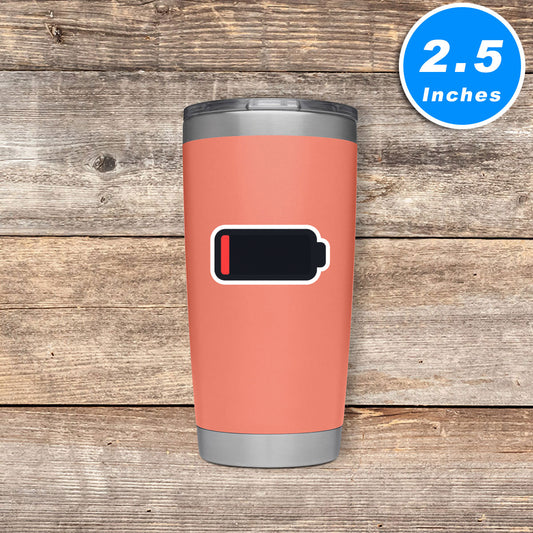 1 Percent Battery Vinyl Stickers