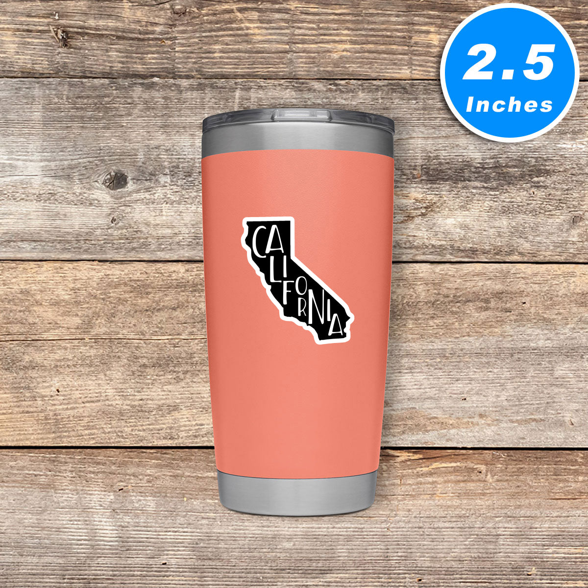 California State Outline California Vibes Vinyl Stickers