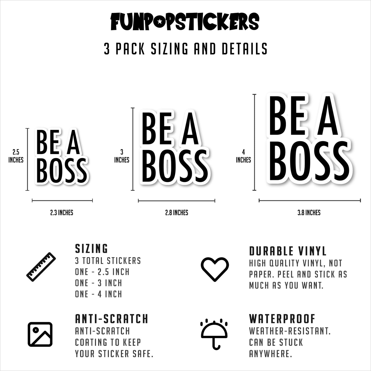 Be A Boss Vinyl Stickers