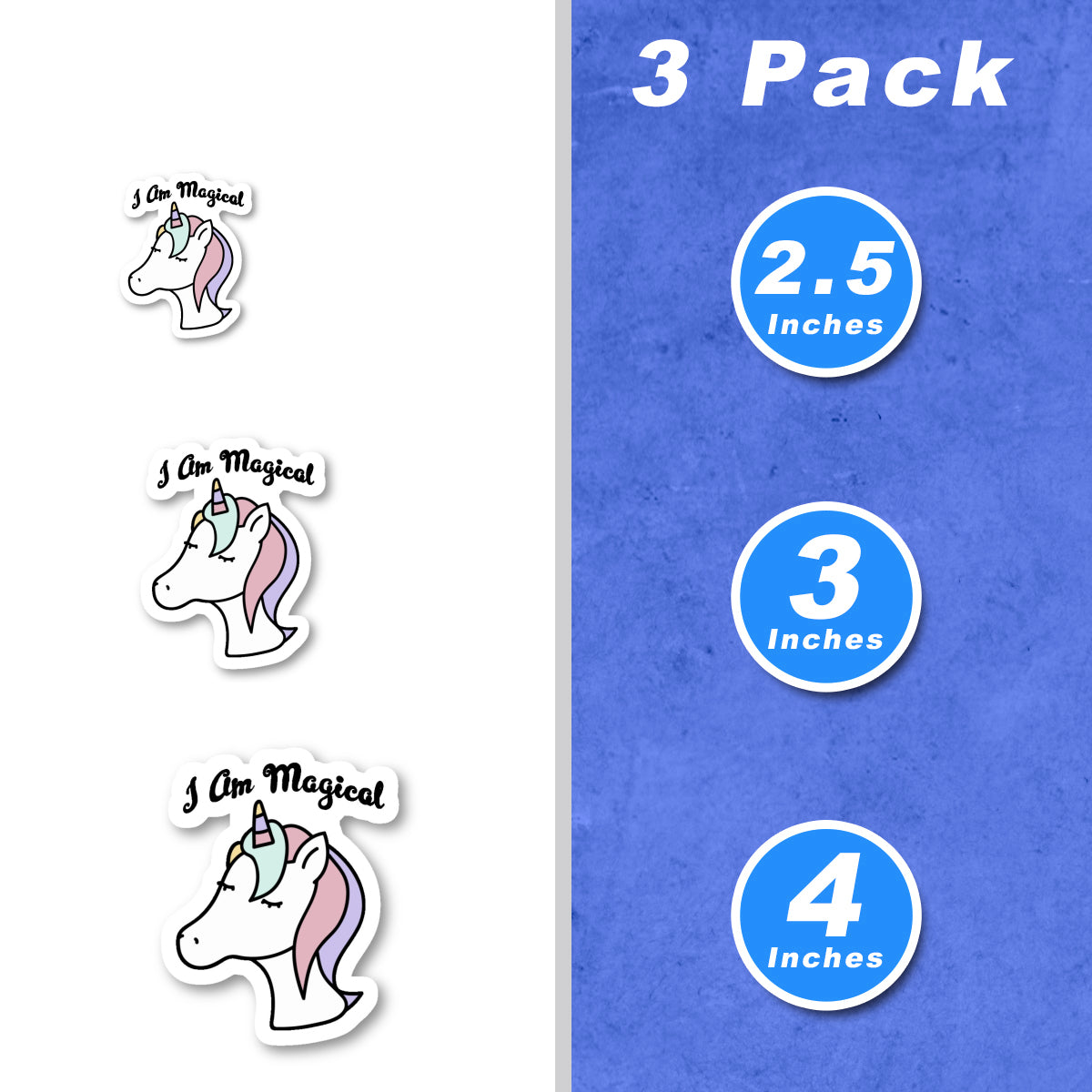 I Am Magical Unicorn Vinyl Stickers