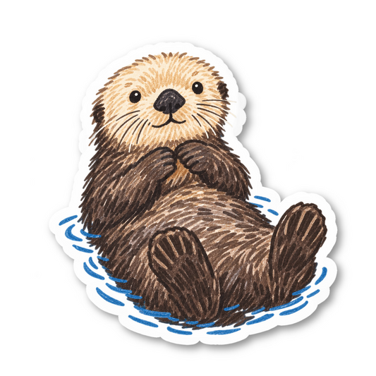 Sea Otter Stickers Vinyl Sticker