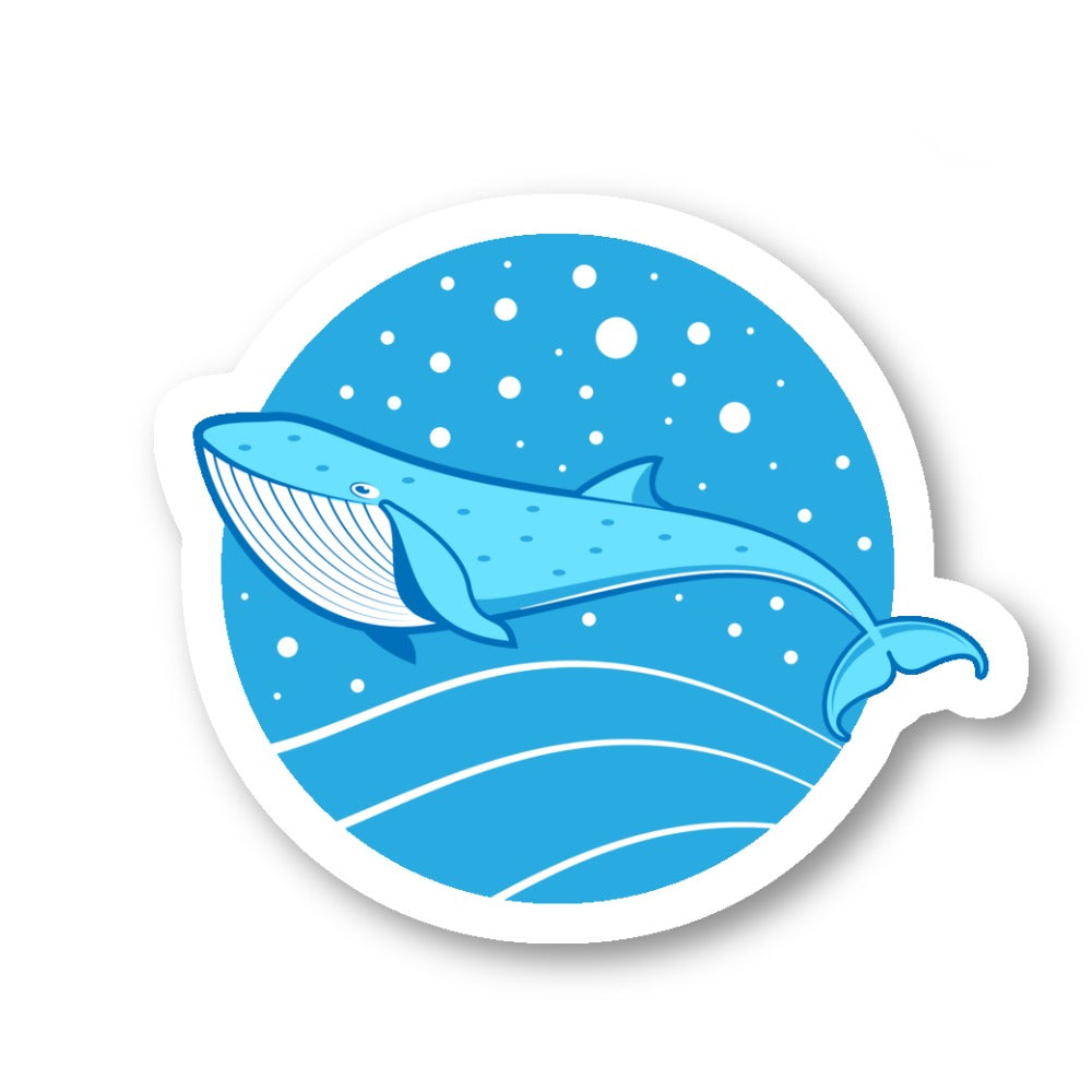 Whale Colorful Vinyl Sticker