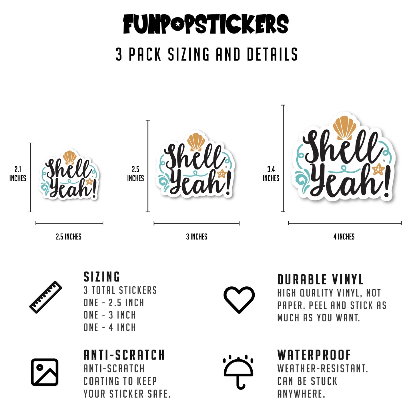 Shell Yeah Vinyl Stickers