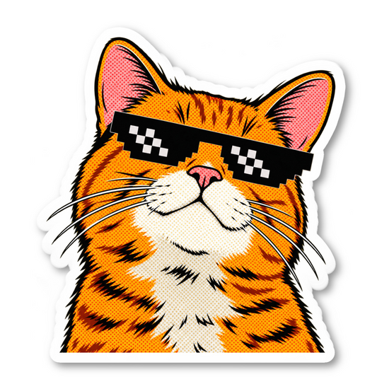 Meme Cat Stickers Vinyl Sticker