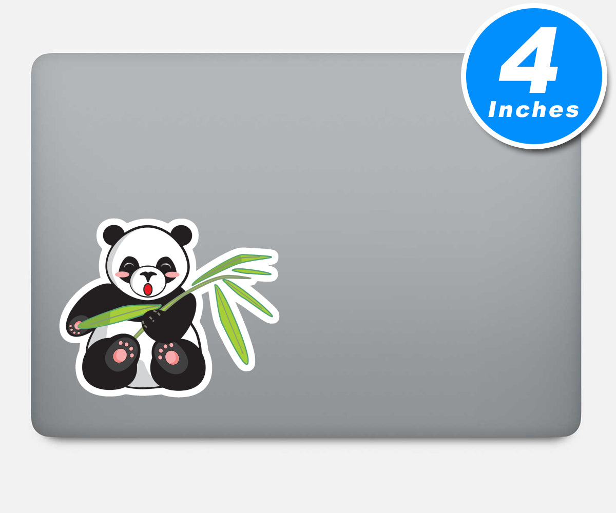 Panda Bear Eating Bamboo Leaves Vinyl Stickers