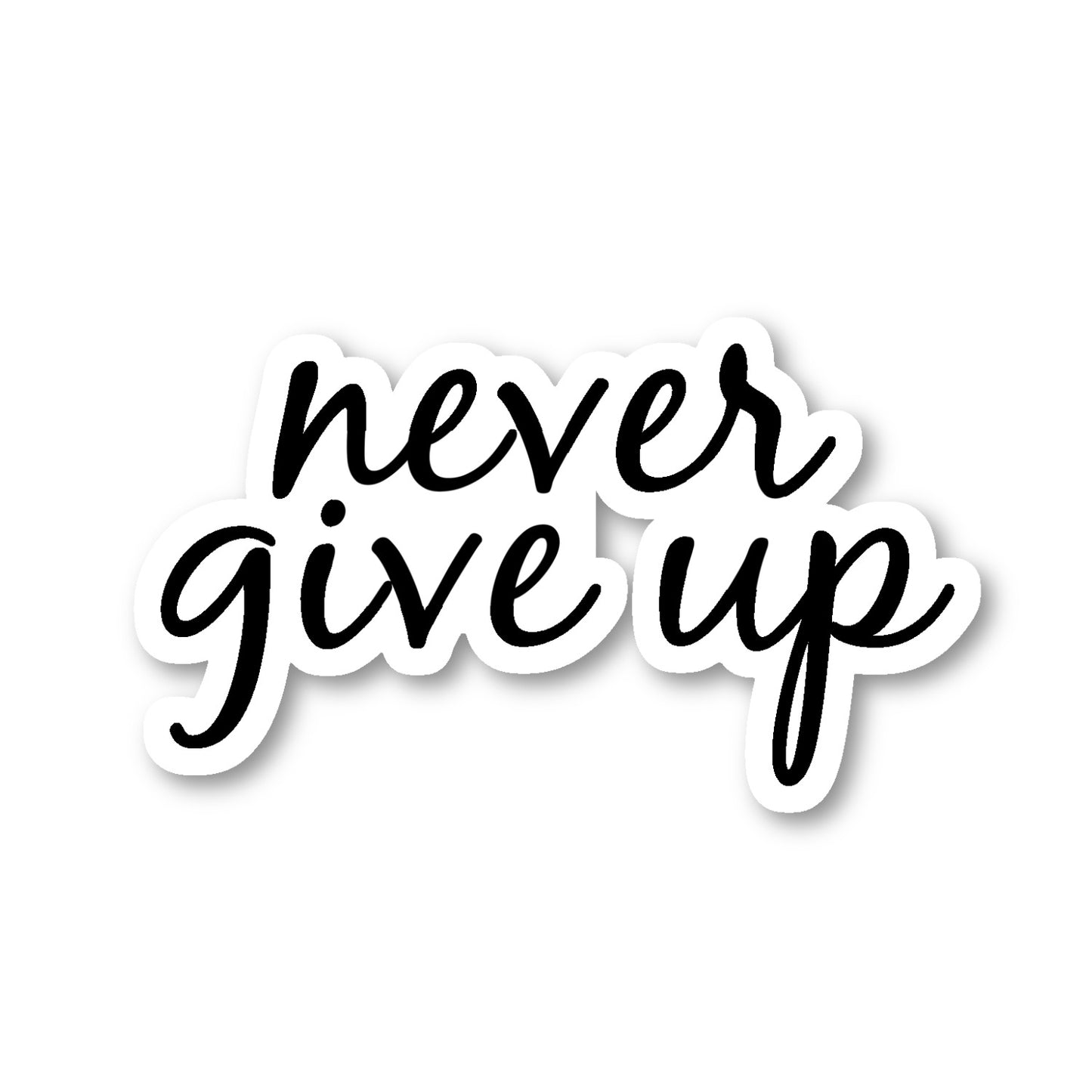 Never Give Up Vinyl Sticker