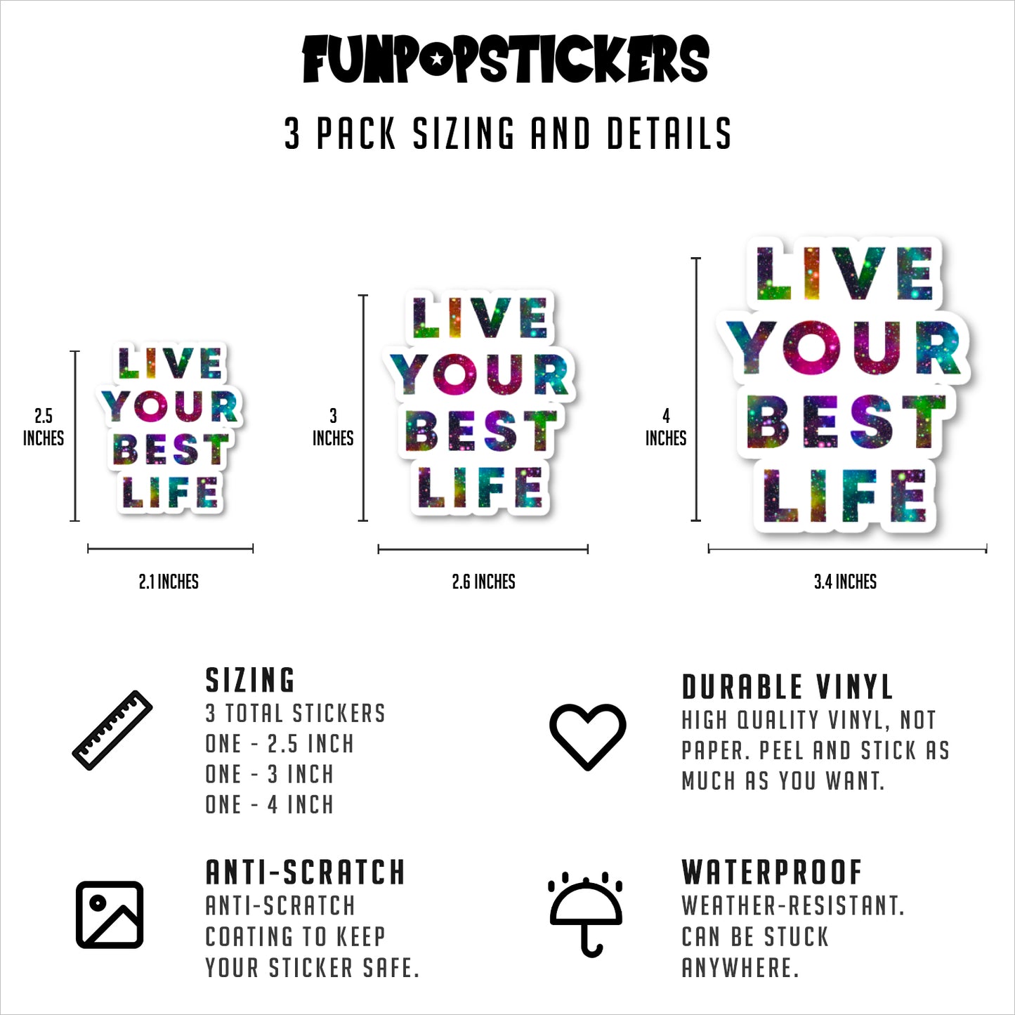 Live Your Best Life Vinyl Stickers