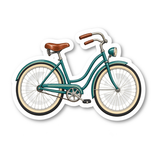 Hand-painted Vintage Bicycle Sticker Vinyl Sticker