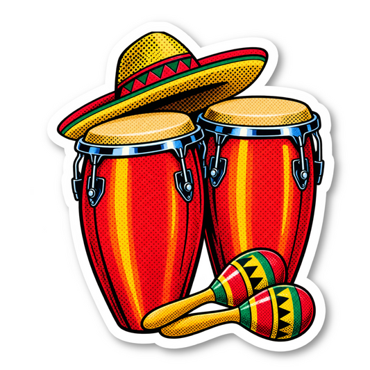 Latin Music Vinyl Sticker