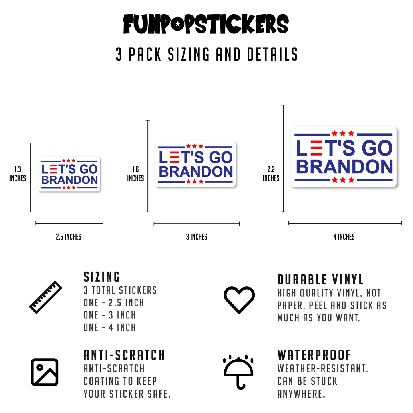 Lets Go Brandon Vinyl Stickers
