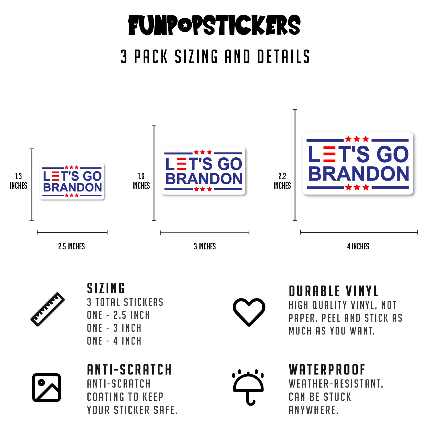 Lets Go Brandon Vinyl Stickers