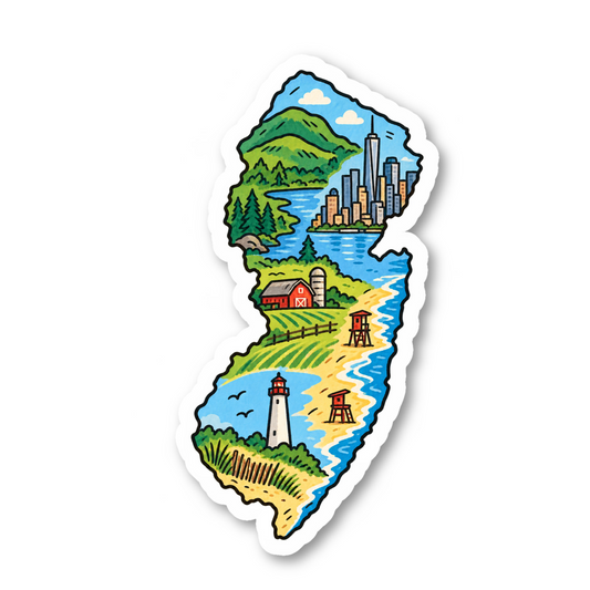 New Jersey Vinyl Sticker