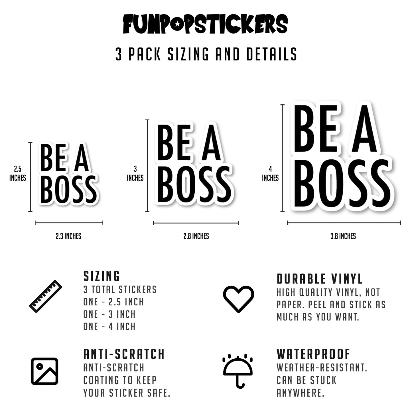 Be A Boss Vinyl Stickers