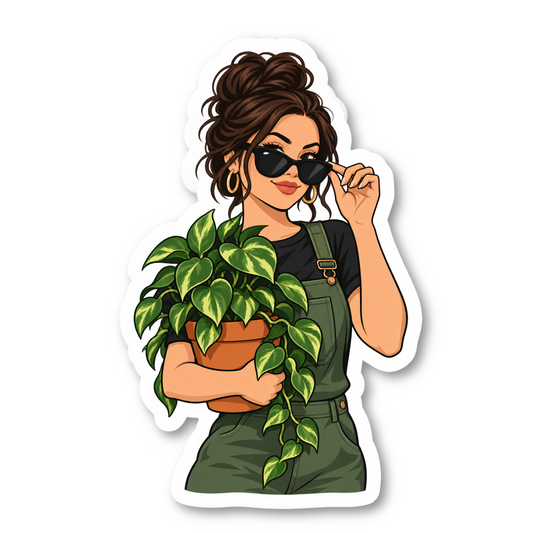Sassy Plant Mom Sticker Vinyl Sticker