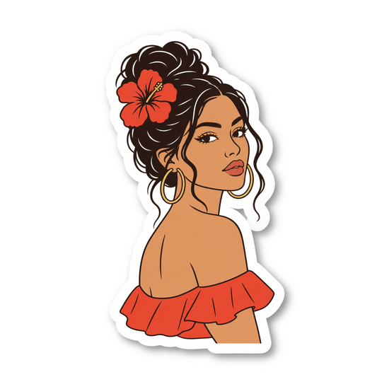 Tropical Latina Aesthetic Sticker Vinyl Sticker
