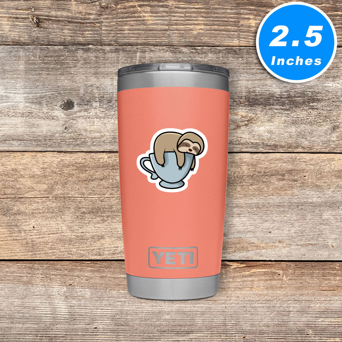 Lazy Sloth Vinyl Stickers