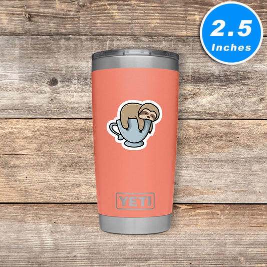 Lazy Sloth Vinyl Stickers