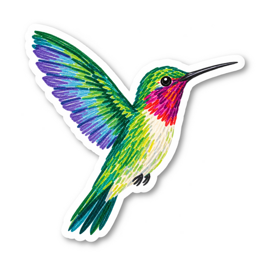 Hummingbird Stickers Vinyl Sticker