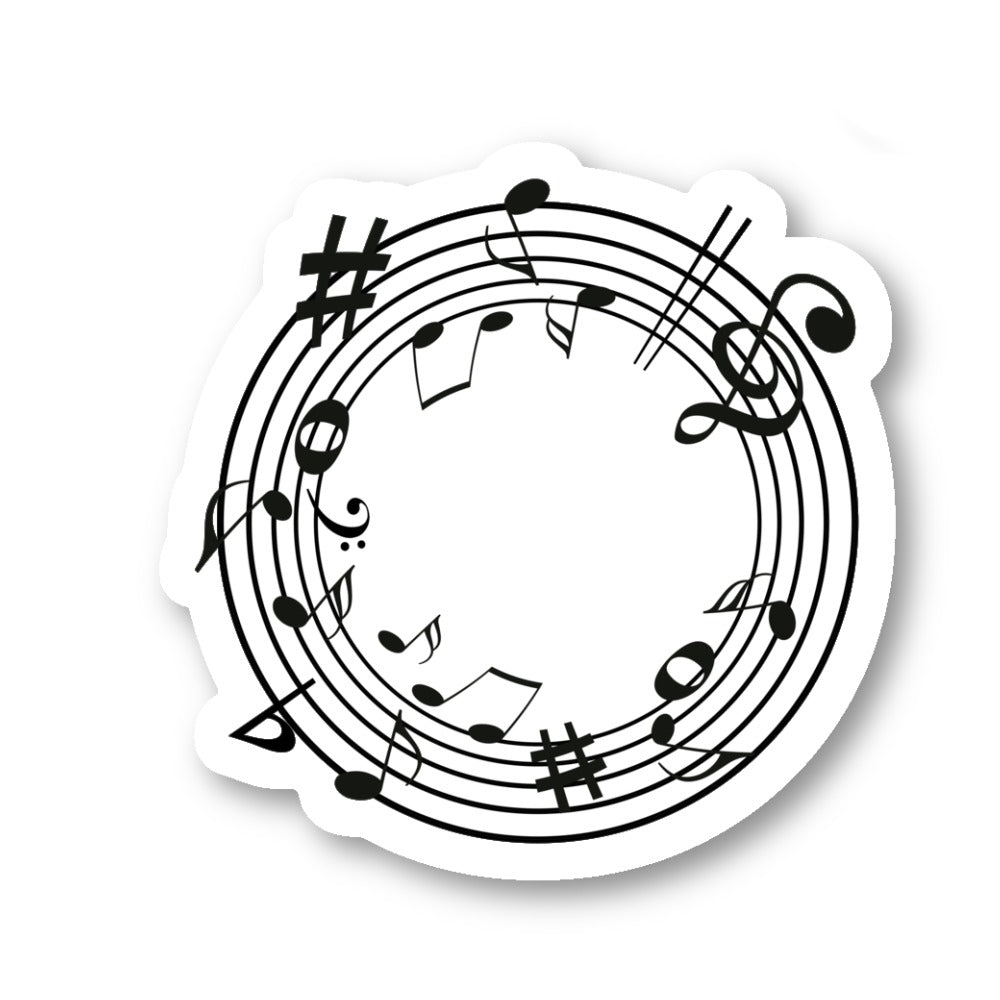 Musical Notes Vinyl Sticker