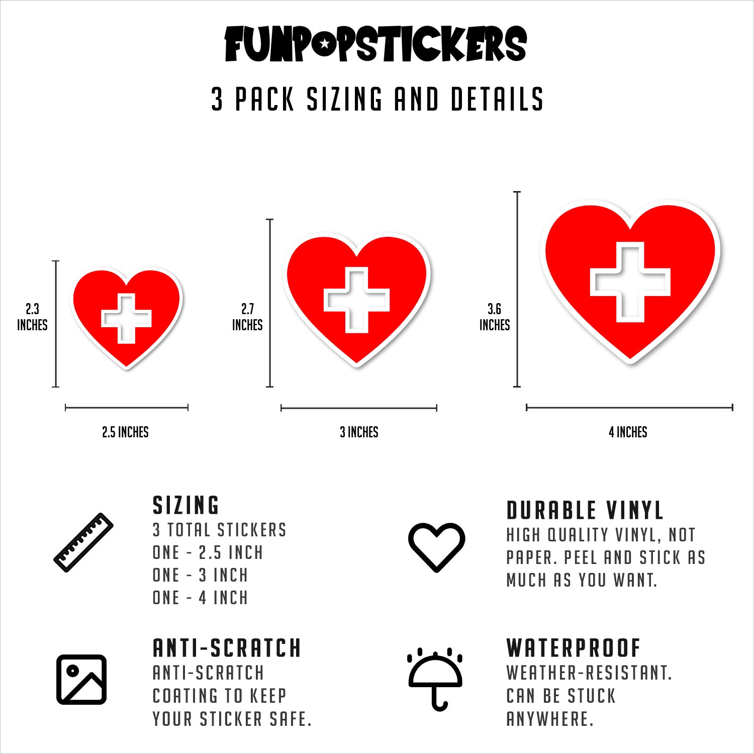 First Aid Medical Heart Doctors Vinyl Stickers