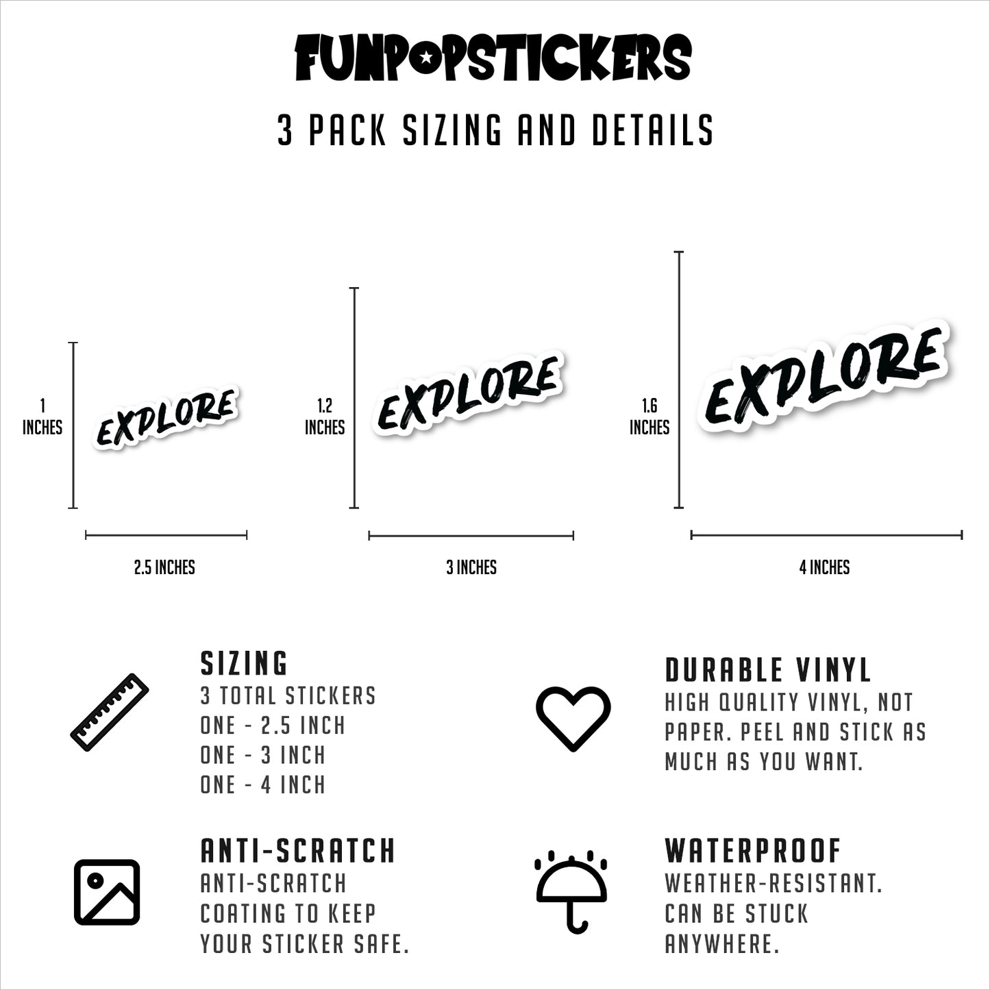 Explore Travel Vinyl Stickers