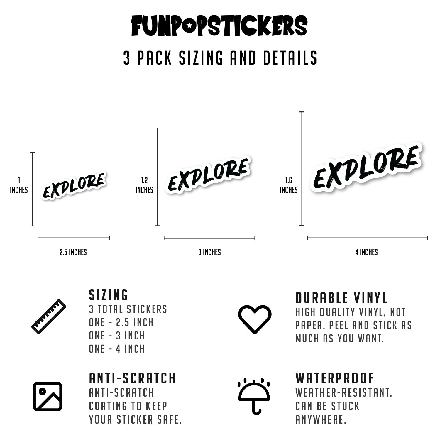Explore Travel Vinyl Stickers