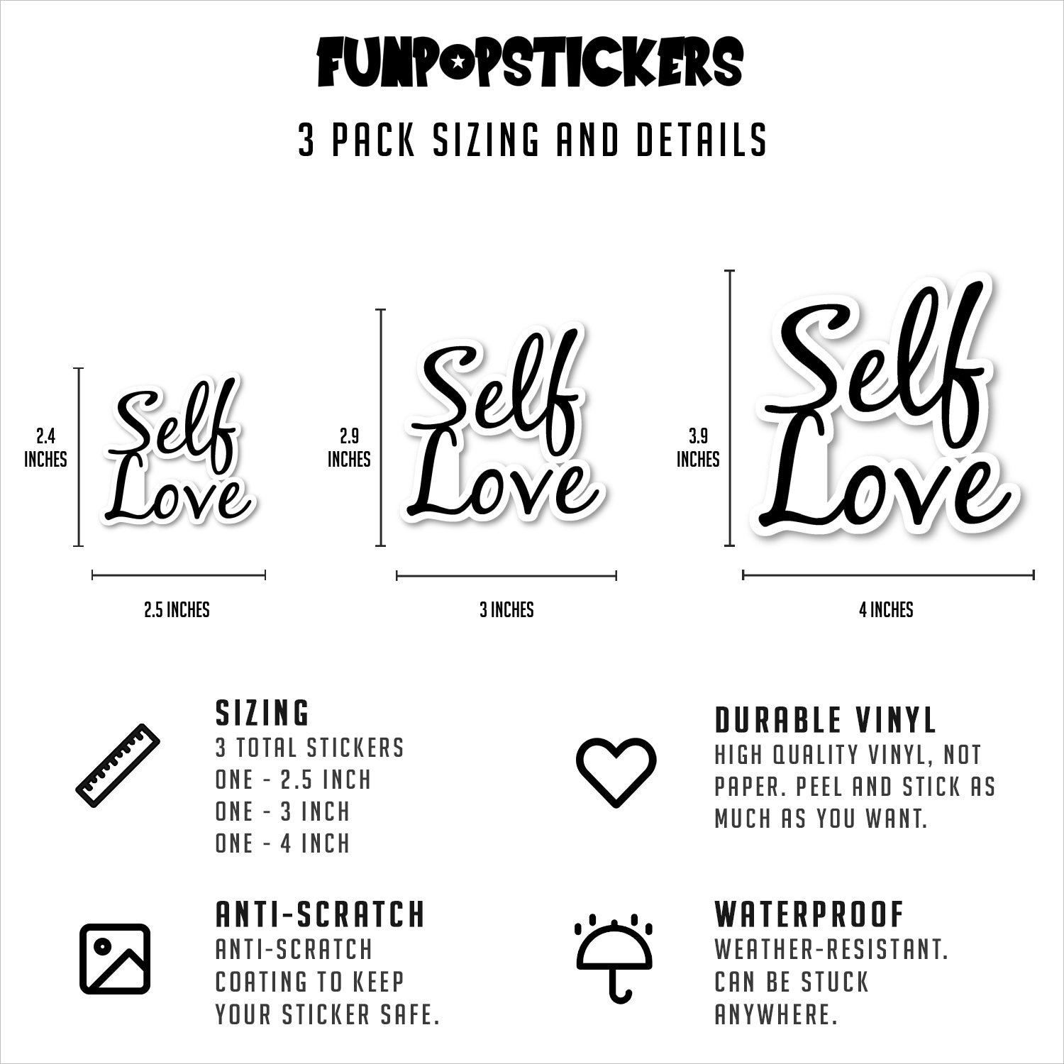 Self Love Vinyl Stickers