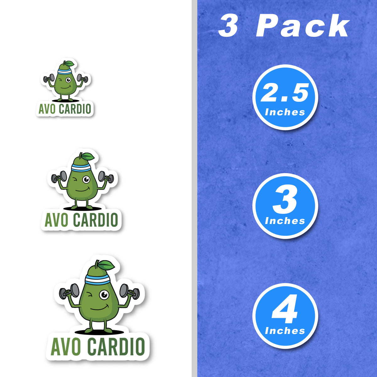 Avo Cardio Vinyl Stickers