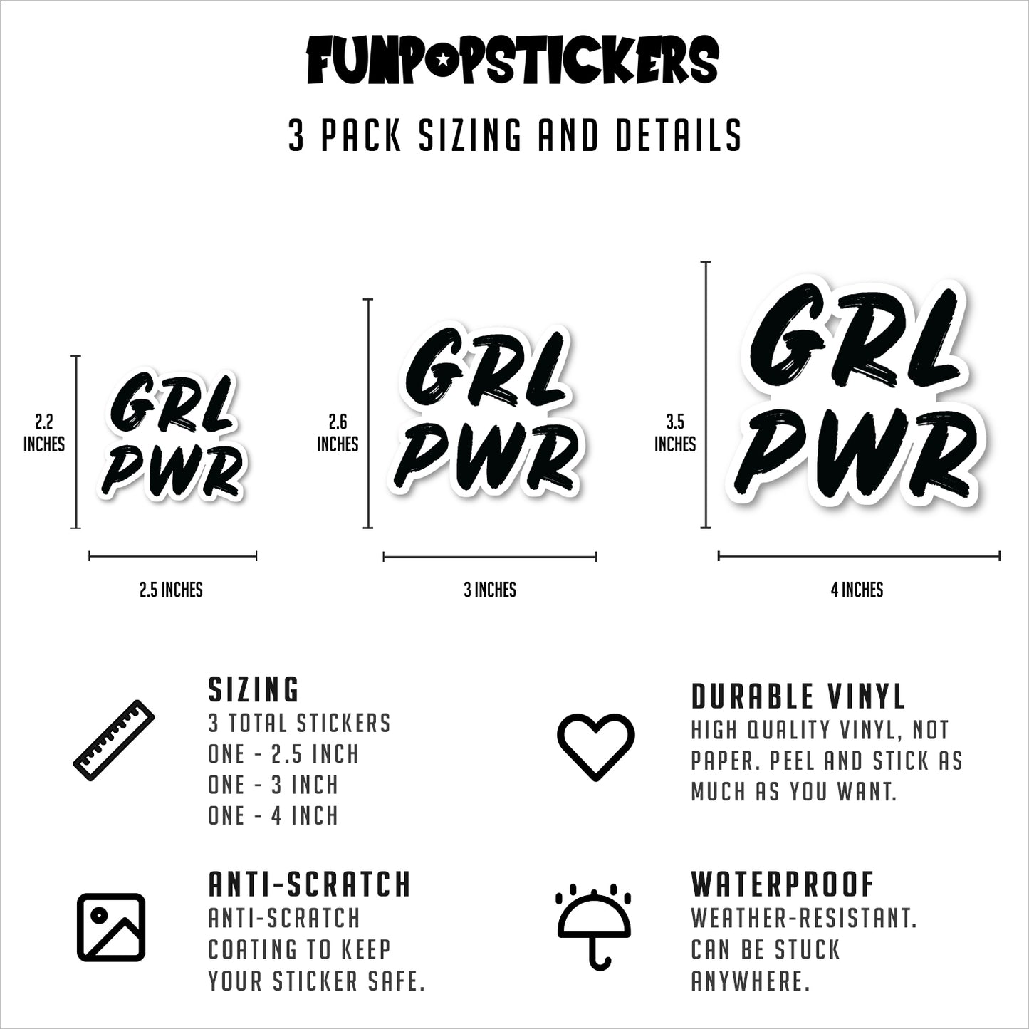 Grl Power Vinyl Stickers