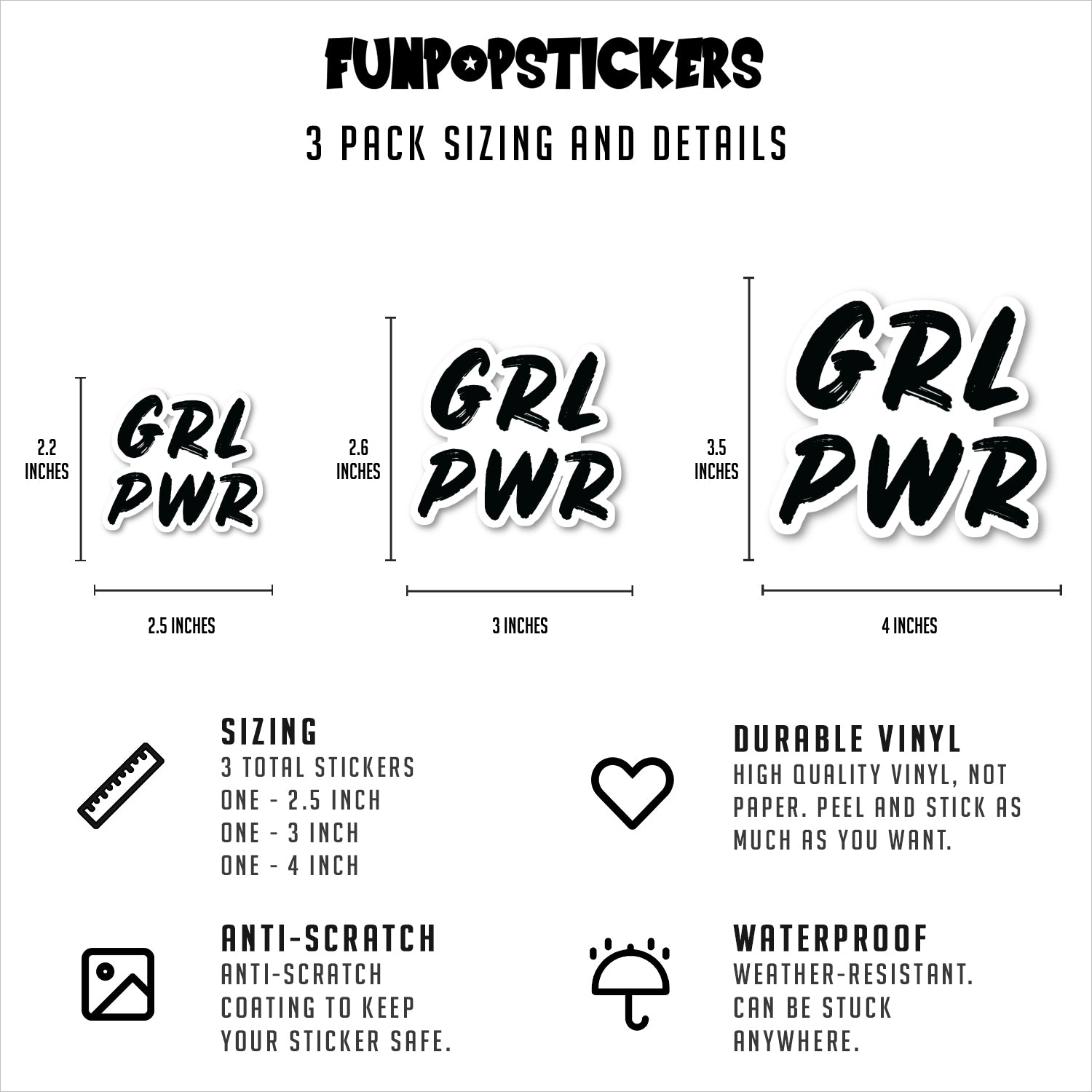 Grl Power Vinyl Stickers