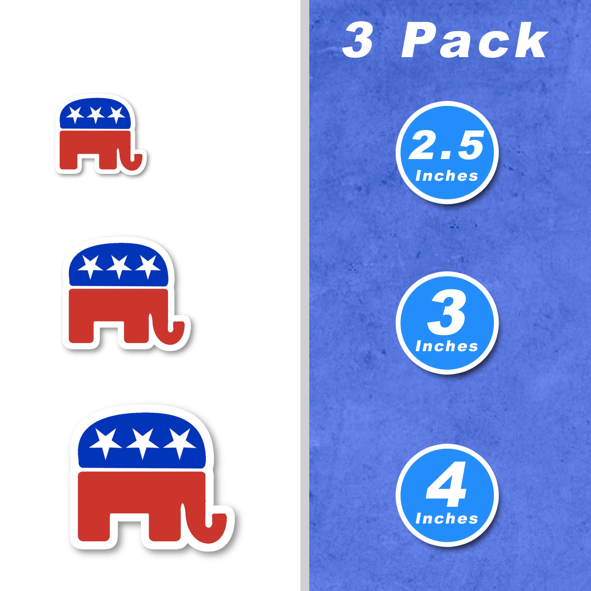 Republican Elephant Vinyl Stickers
