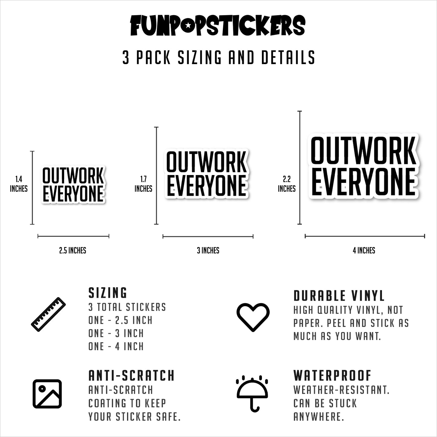 Outwork Everyone Vinyl Stickers