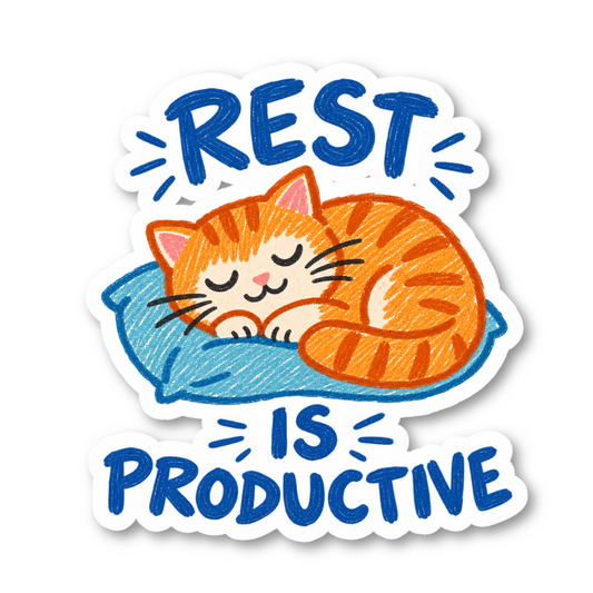 Rest Is Productive Quote Vinyl Sticker
