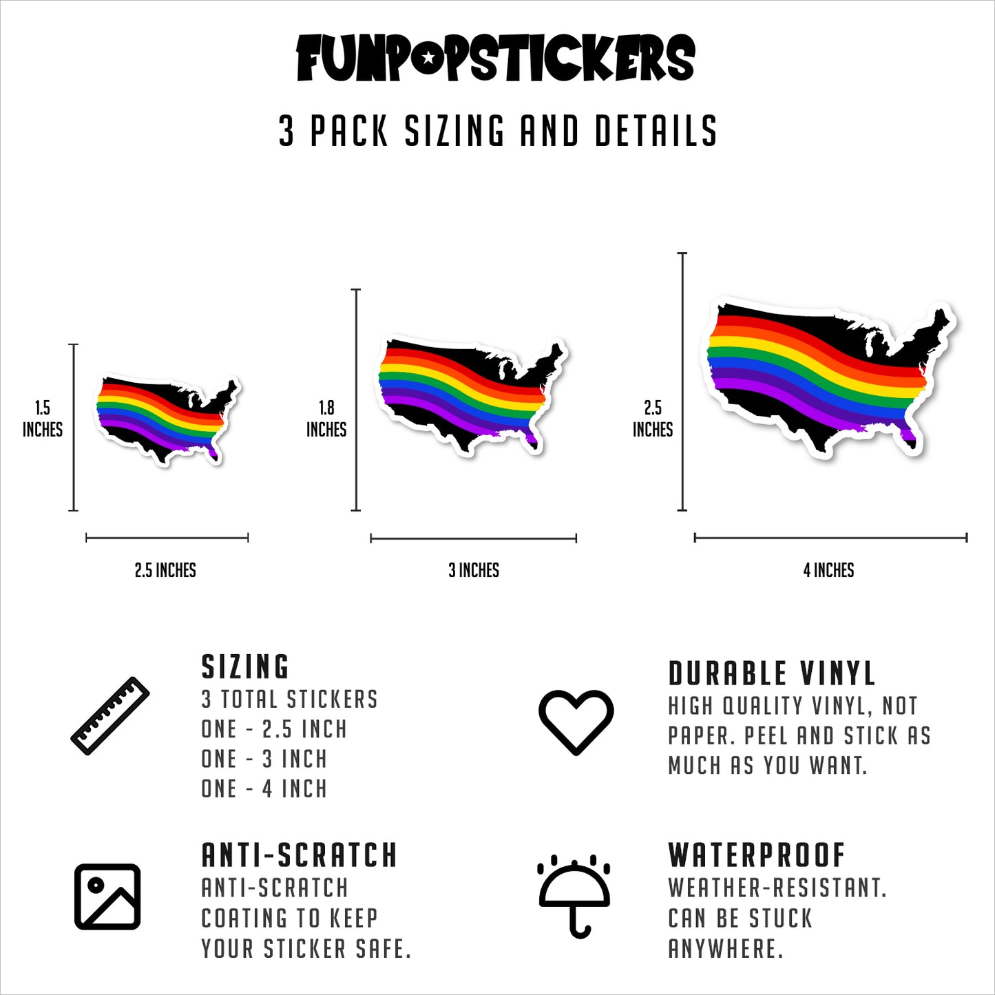 America Usa Pride Vinyl Stickers